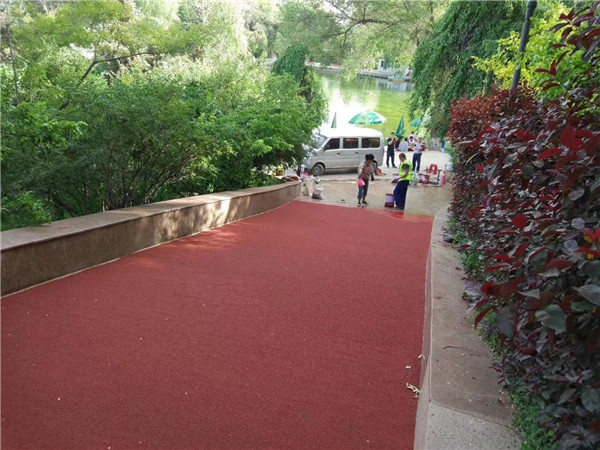 静海彩色路面施工